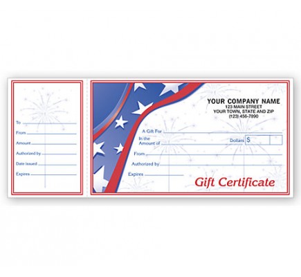Gift Certificate, Sparkler 